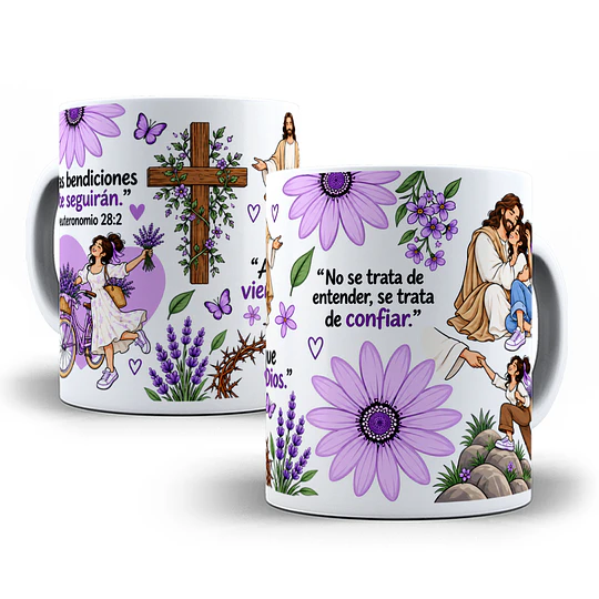 4 Diseños Plantilla Tazas Sus bendiciones te seguirán deuteronomio 28  Chile Sublimacion Png 