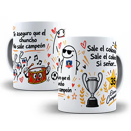 Diseños Plantilla Tazas Te aseguro que el chuncho no sale campeón Flork Meme Deformitos Chile Sublimacion Png