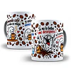 Diseños Plantilla Tazas Tomando café mi vida se relaja y entre más bebo menos quiero agua si no lo bebo me desespero Flork Meme Deformitos Chile Sublimacion Png