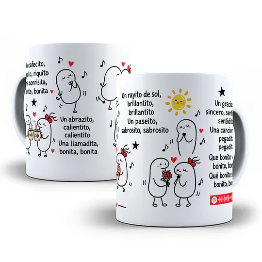 Diseños Plantilla Tazas un cafecito riquito , una sonrisita bonita, una llamadita Flork Meme Deformito - Chile Sublimacion Png 