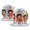Diseños Plantilla Tazas un cafecito riquito una sonrisita bonita una llamadita Betty Boop - Chile Sublimacion Png