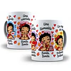 Diseños Plantilla Tazas un cafecito riquito una sonrisita bonita una llamadita Betty Boop - Chile Sublimacion Png