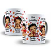 Diseños Plantilla Tazas un cafecito riquito una sonrisita bonita una llamadita Betty Boop - Chile Sublimacion Png
