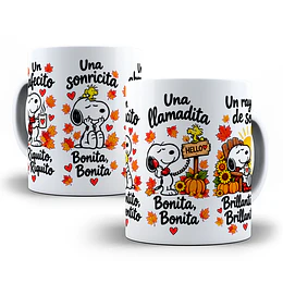 Diseños Plantilla Tazas un cafecito riquito una sonrisita bonita una llamadita Snoopy  - Chile Sublimacion Png 