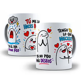 Diseños Plantilla Tazas y si el día se pone feo tú me lo haces bonito ya no pido más deseos - Me Fui de Vacaciones Flork Meme Deformito Chile Sublimacion Png 