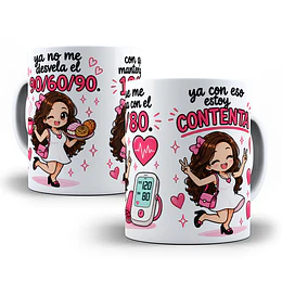 Diseños Plantilla Tazas Ya no me desvela el 90 60 90 - Mujer Chile Sublimacion Png