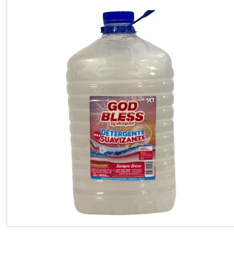 Detergente con suavizante de 5 litros.