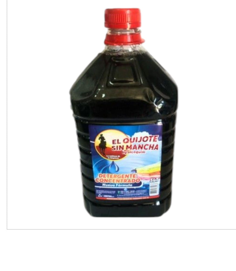 Detergente quijote verde, rosado y azul de 5 litros. 3