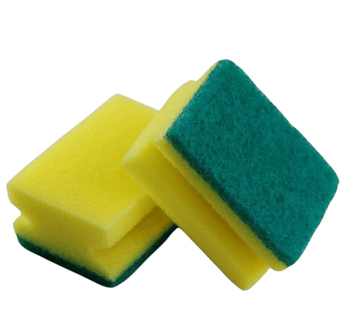 Esponjas lisas verdes con amarillo