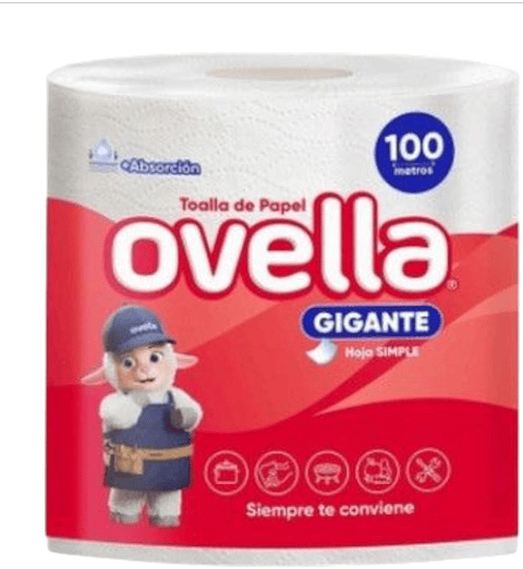 toalla ovella de 100 metros paquete de 2 rollos