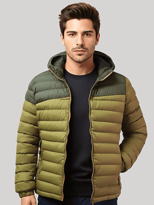 Parka Colobo Acolchada Impermeable Hombre | Chaqueta Térmica con Capucha Superior