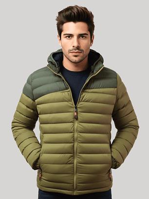 Parka Colobo Acolchada Impermeable Hombre | Chaqueta Térmica con Capucha Superior