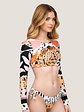 Bikini Crop Top de Manga Larga Traje de Baño COLOBO Leopardo - Miniatura 3
