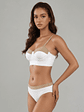 Bikini con aro, Traje de baño COLOBO de dos piezas Zira Bicolor Blanco Nude - Miniatura 2