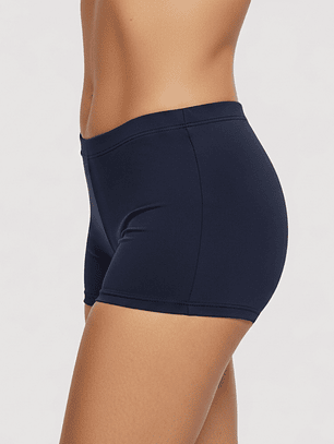 Short de baño de mujer azul marino Bottom tipo boy short para nadar y hacer ejercicio