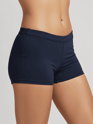 Short de baño de mujer azul marino Bottom tipo boy short para nadar y hacer ejercicio