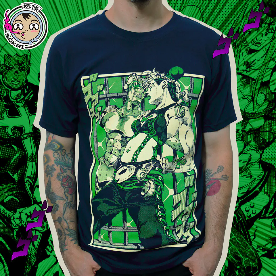 Polera Jolyne Cujoh Jojo's  Azul Marino 1