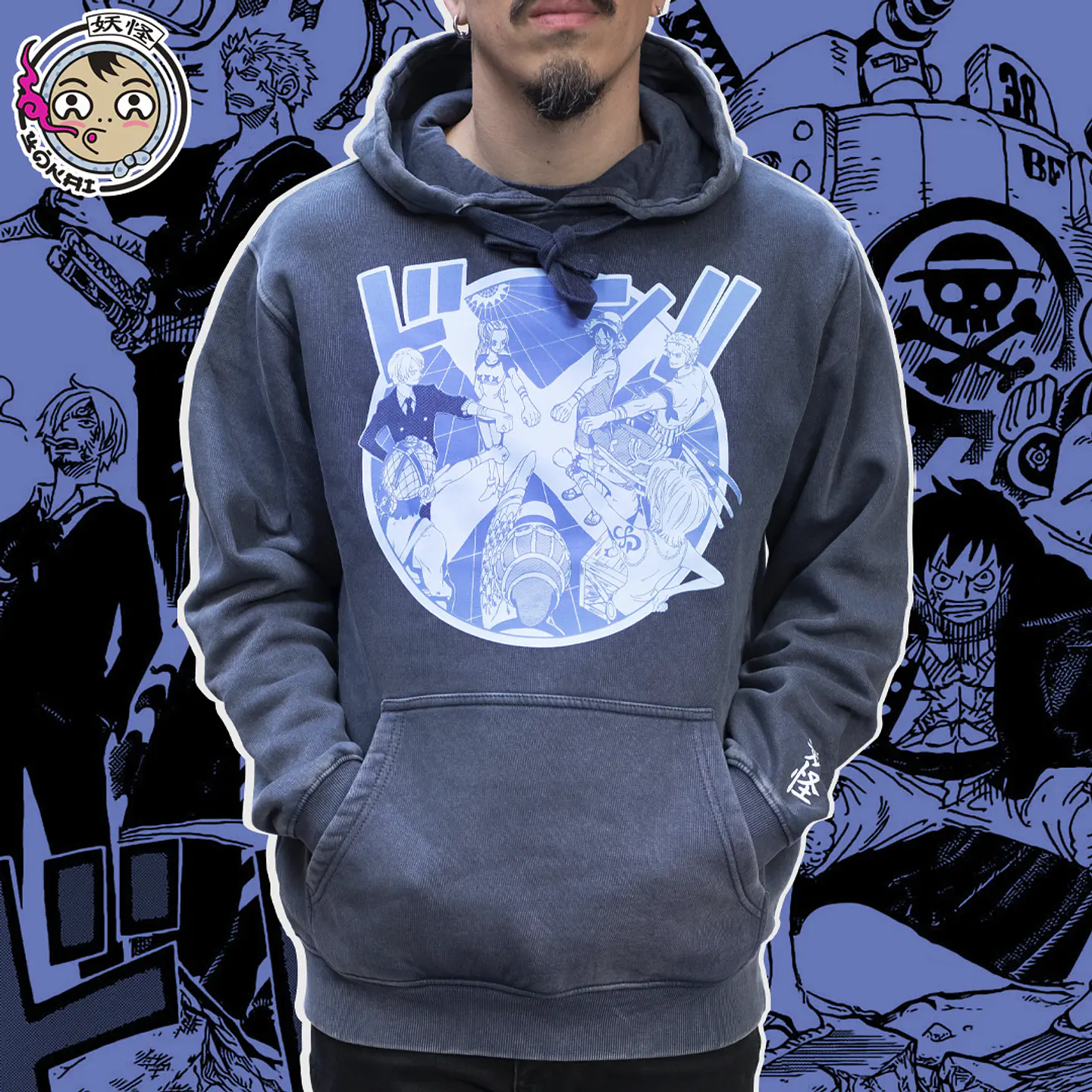 Polerón Hoddie One Piece Arabasta - Acid Wash 1