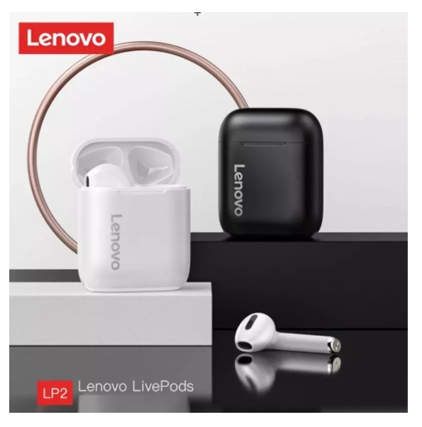 Lenovo-auriculares inalámbricos LP2 TWS con Bluetooth 5,0