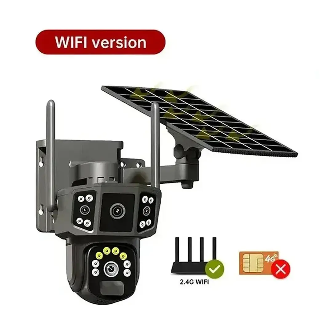 Cámara de Seguridad Solar Wifi V380 Pro Exterior 4K Doble Lente PTZ360 2