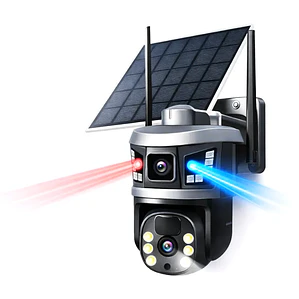 Cámara de Seguridad Solar 4G PTZ Exterior 5MP Doble Lente Yokoo