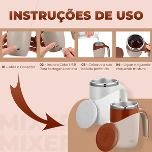 Taza Mezcladora Star Térmica de Acero Inoxidable con Carga USB