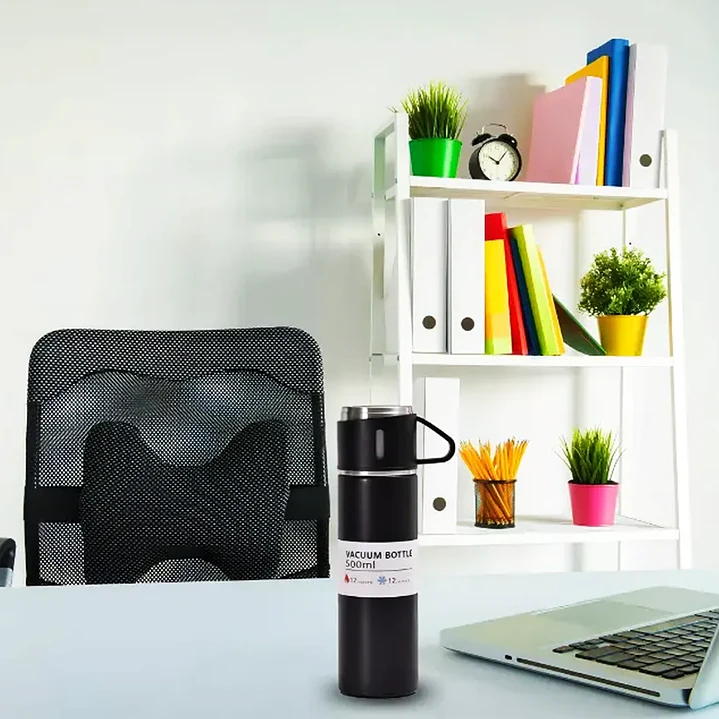 Set Termo Acero Inoxidable 500ml + 3 Tazas | Yokoo Chile 3