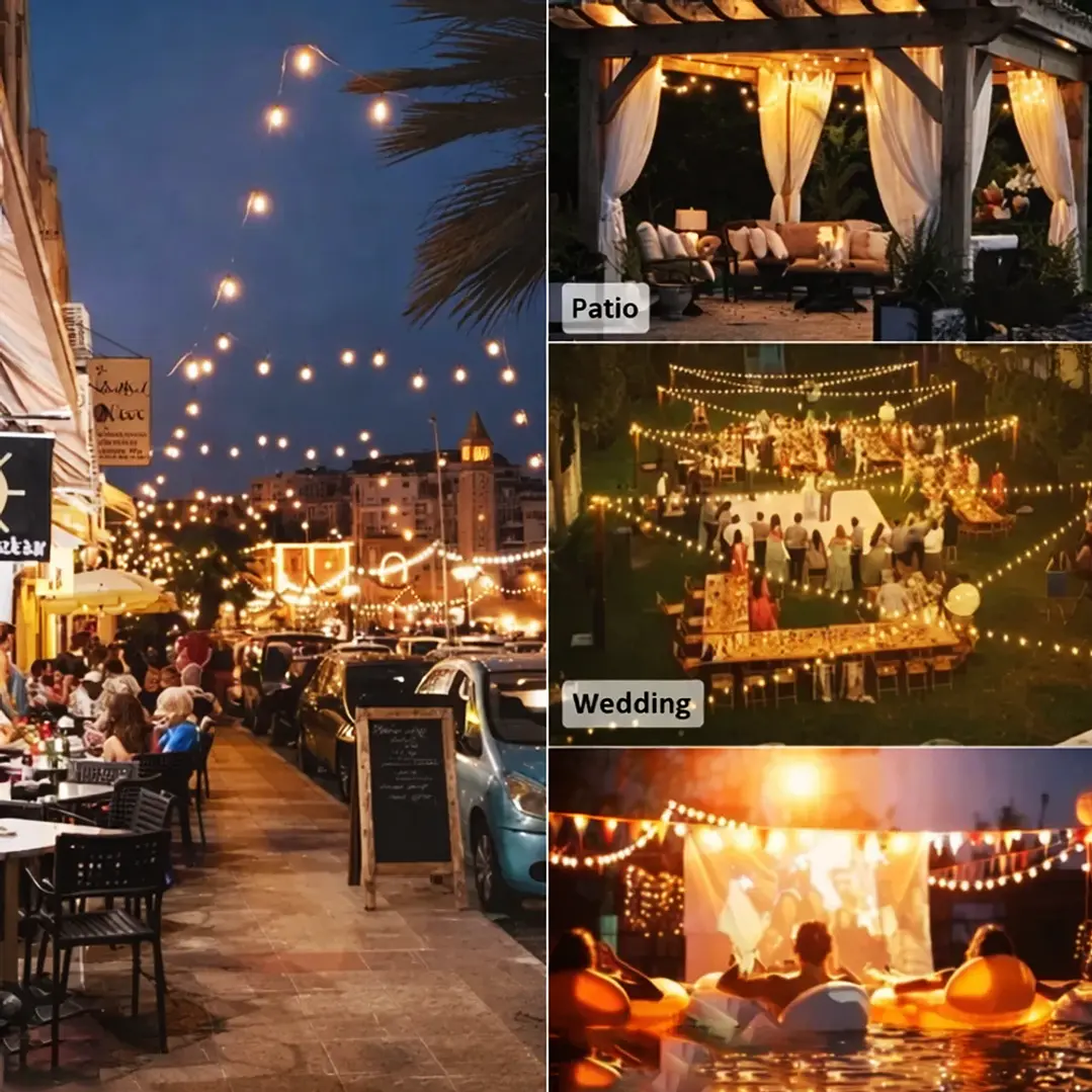 Guirnalda Solar Yokoo 10 Metros con 10 Ampolletas LED Vintage IP65 5