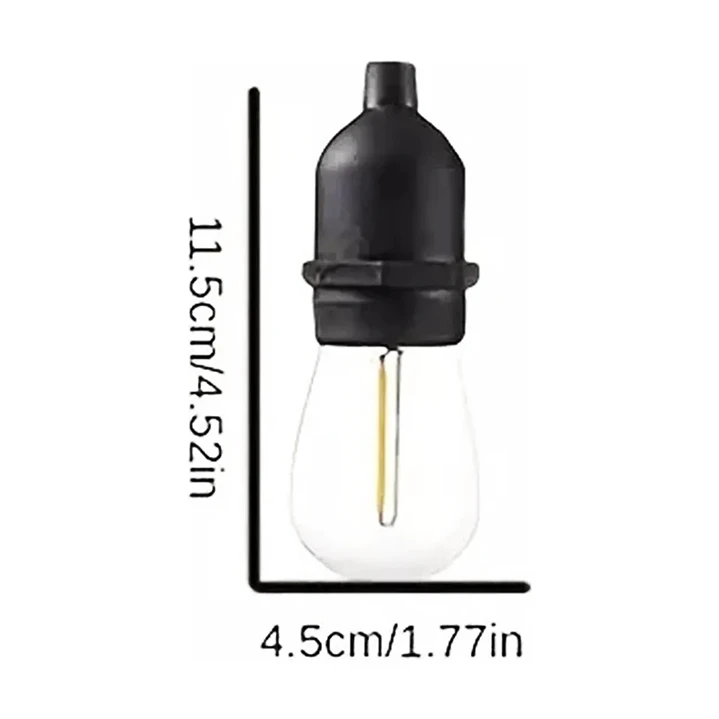 Guirnalda Solar Yokoo 10 Metros con 10 Ampolletas LED Vintage IP65 3