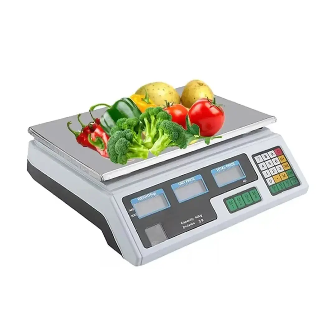 Báscula Digital Yokoo Comercial 40kg con Computación de Precios 4