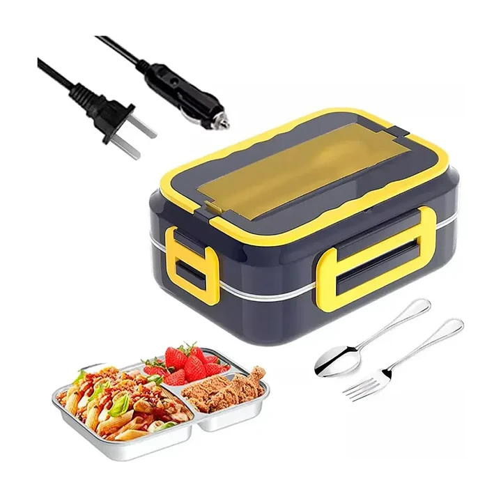 Lonchera Eléctrica Portátil con Interior de Acero Inoxidable Dual 220V/12V 2