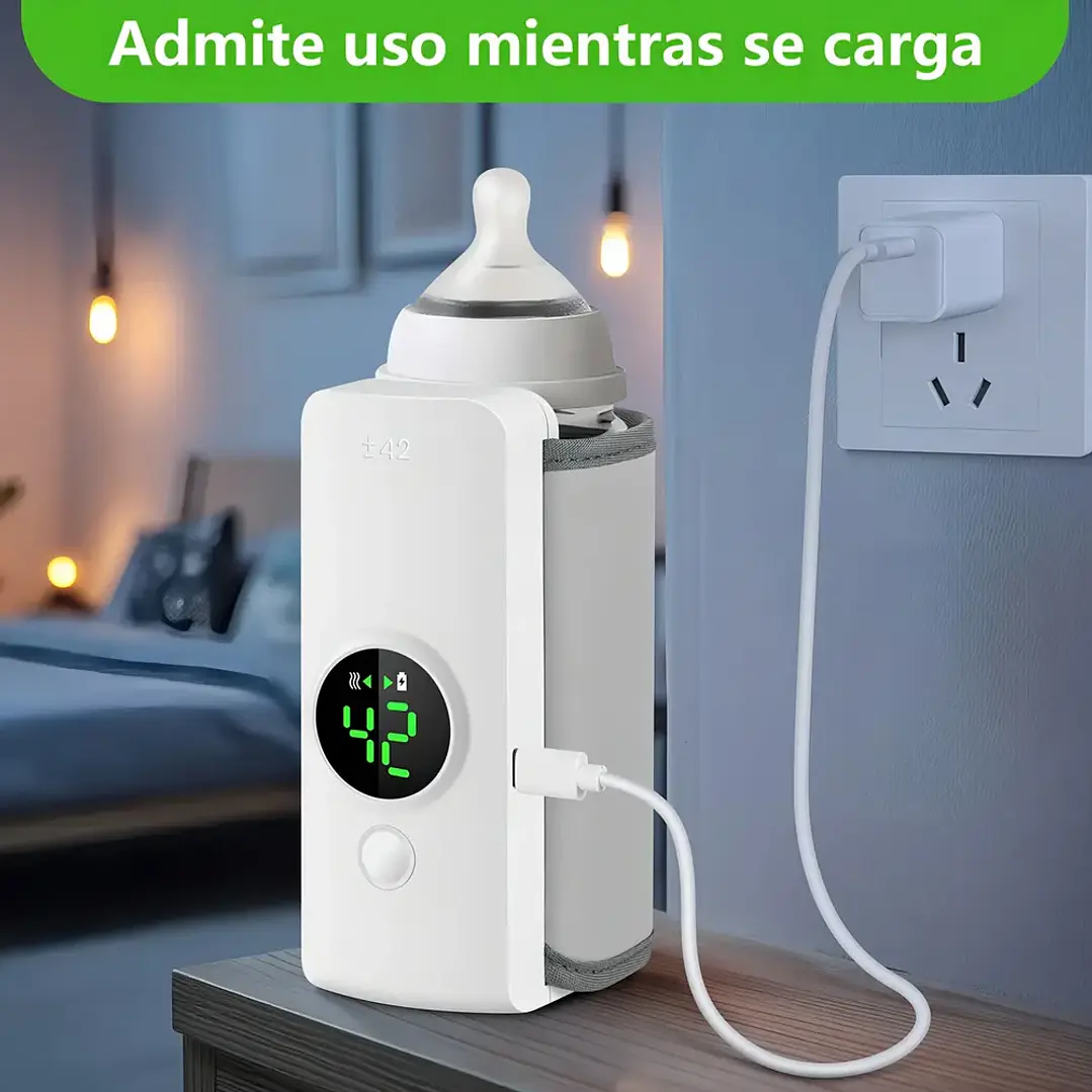 Calentador de Mamaderas Jerzou Portátil Inalámbrico Batería de 5000mAh 4