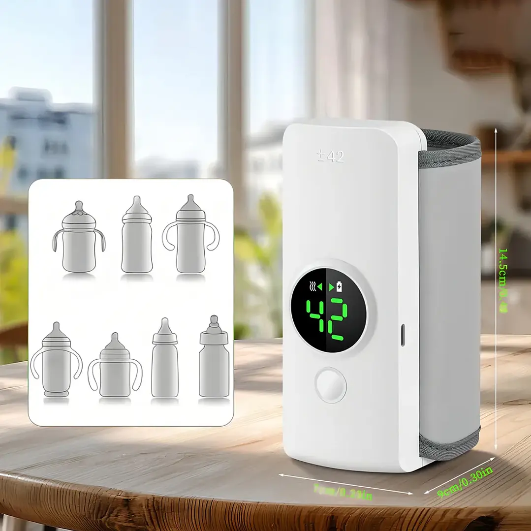 Calentador de Mamaderas Jerzou Portátil Inalámbrico Batería de 5000mAh 7