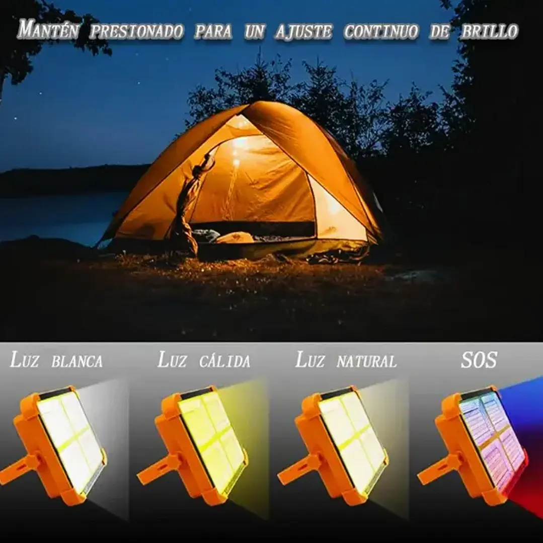 Foco LED Solar de Emergencia con 336 LEDs y Función Power Bank 2