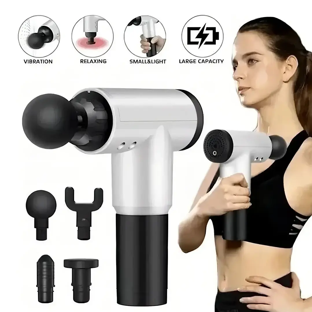 Pistola Masajeadora Muscular KH-320 Fascial Gun + 4 Cabezales 6