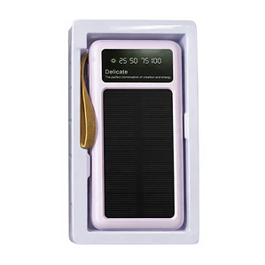 Cargador Portátil Solar 30000mAh con 4 Cables Integrados