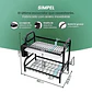 Secador de Platos Simpel 2 Niveles Negro con Tapete Secador - Miniatura 5