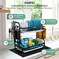 Secador de Platos Simpel 2 Niveles Negro con Tapete Secador - Miniatura 3