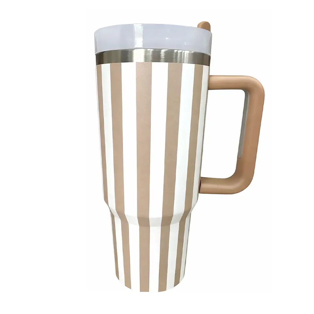Vaso Mug Térmico 1200ml Acero Inoxidable con Asa y Bombilla  1