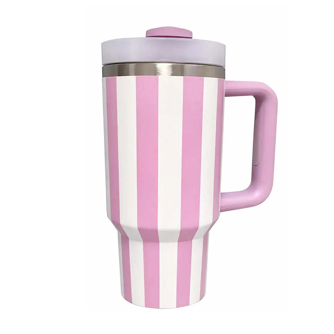 Vaso Mug Térmico 1200ml Acero Inoxidable con Asa y Bombilla  2