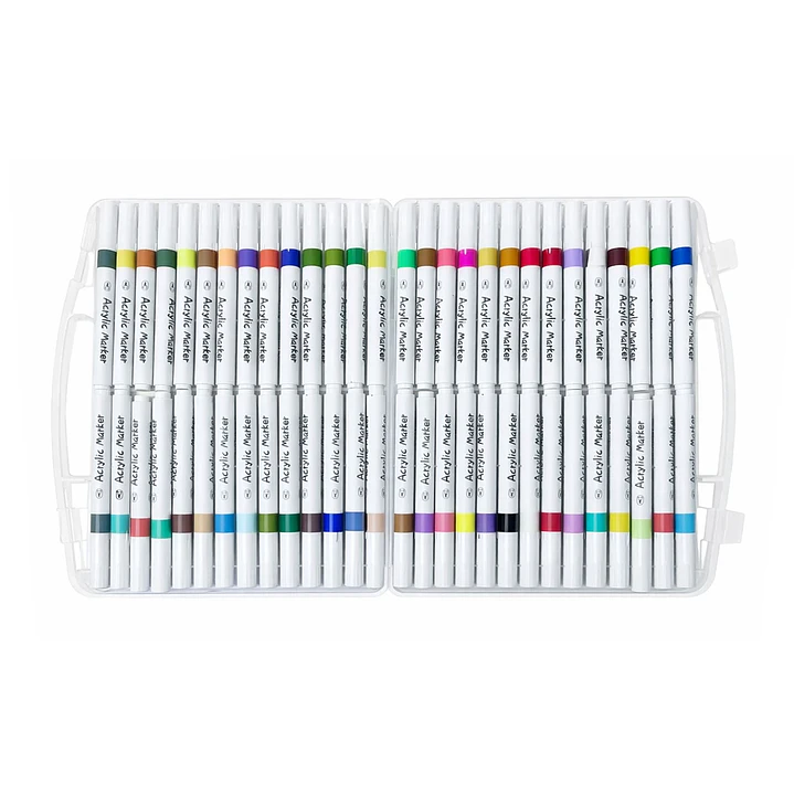 Set de 60 Lápices Marcadores Acrílicos Profesionales Multisuperficie 1
