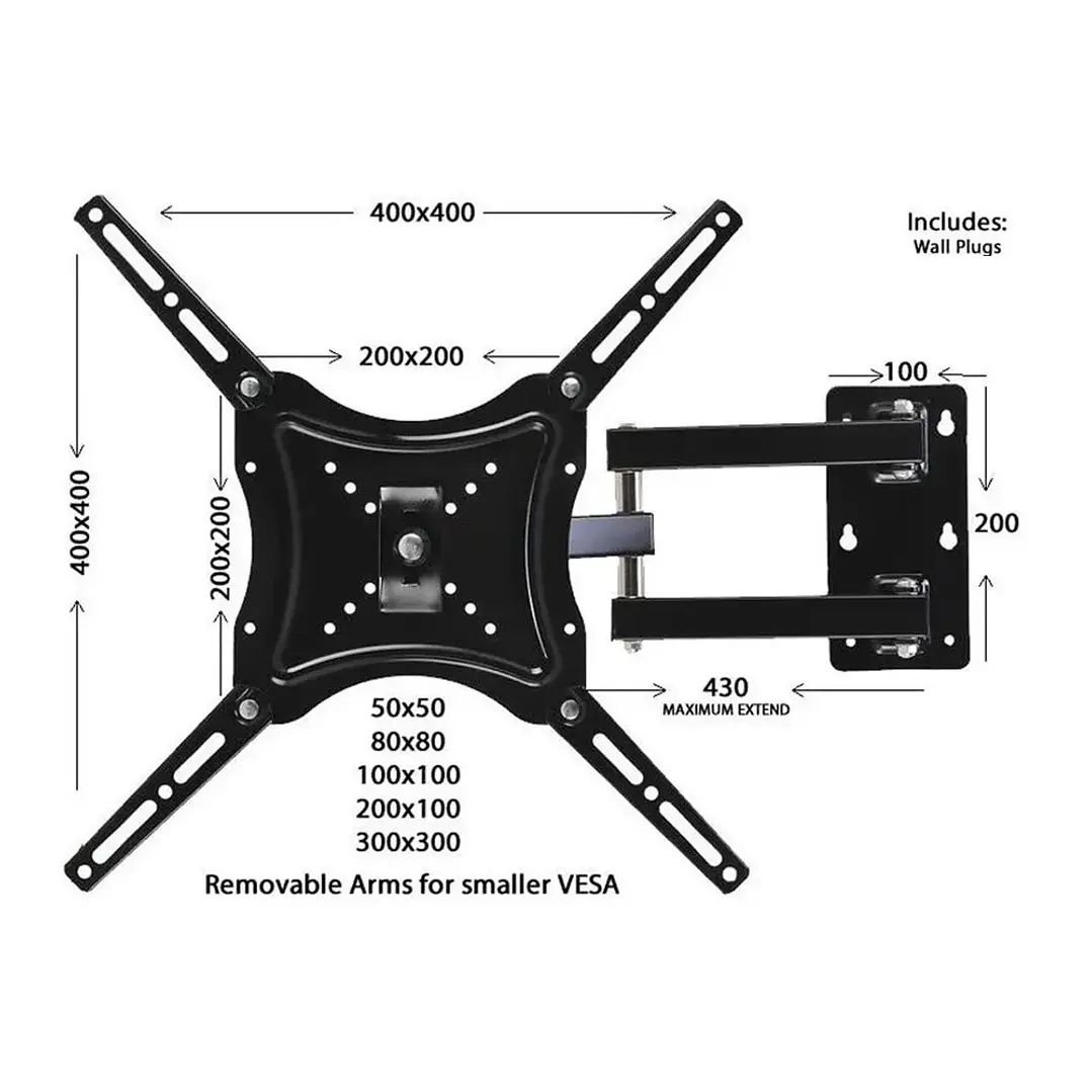 Soporte TV Articulado Home Design HDL-117B-2 para 14 a 55 Pulgadas 2
