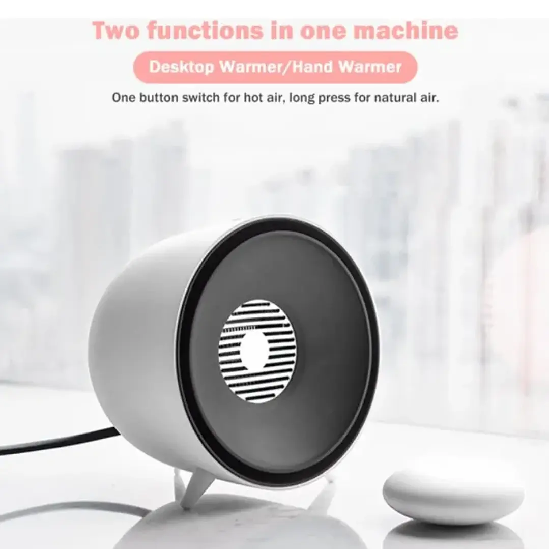 Calefactor Portátil 2 en 1 con Calentador de Manos Magnético 500W 3
