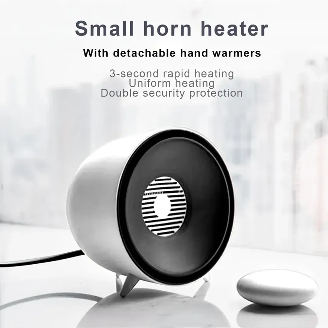 Calefactor Portátil 2 en 1 con Calentador de Manos Magnético 500W 4