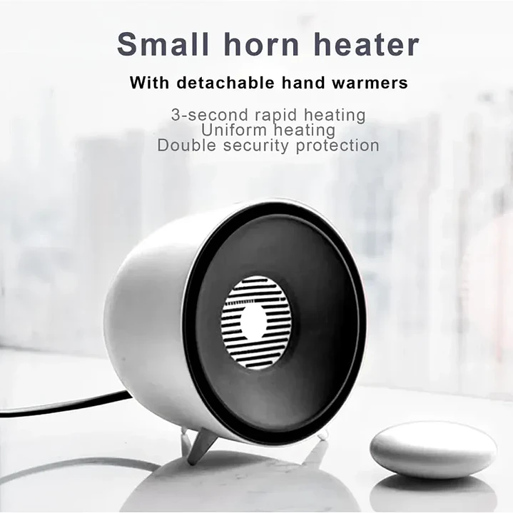 Calefactor Portátil 2 en 1 con Calentador de Manos Magnético 500W 4