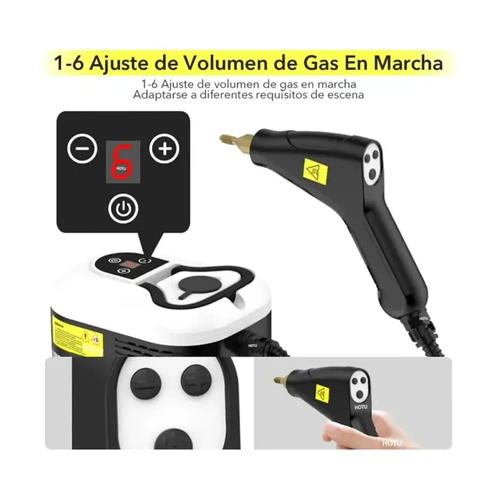 Limpiador a Vapor Portátil 2500W de Alta Presión con 6 Velocidades 4