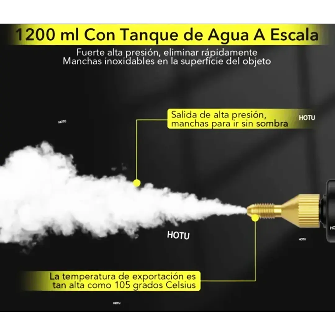 Limpiador a Vapor Portátil 2500W de Alta Presión con 6 Velocidades 6
