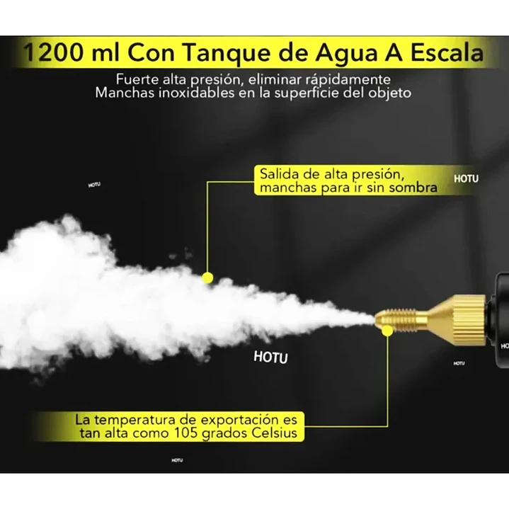 Limpiador a Vapor Portátil 2500W de Alta Presión con 6 Velocidades 6