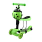 Scooter Monopatín Infantil 3 en 1 Ajustable con Canasto Chinita Verde - Miniatura 1