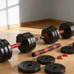 Set de Mancuernas 20 kg Fitmax Ajustables y Barra Conectora Negra - Miniatura 2